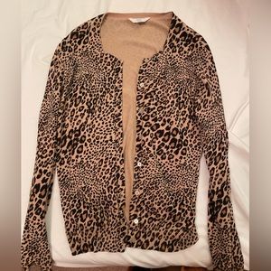 Cheetah print cardigan